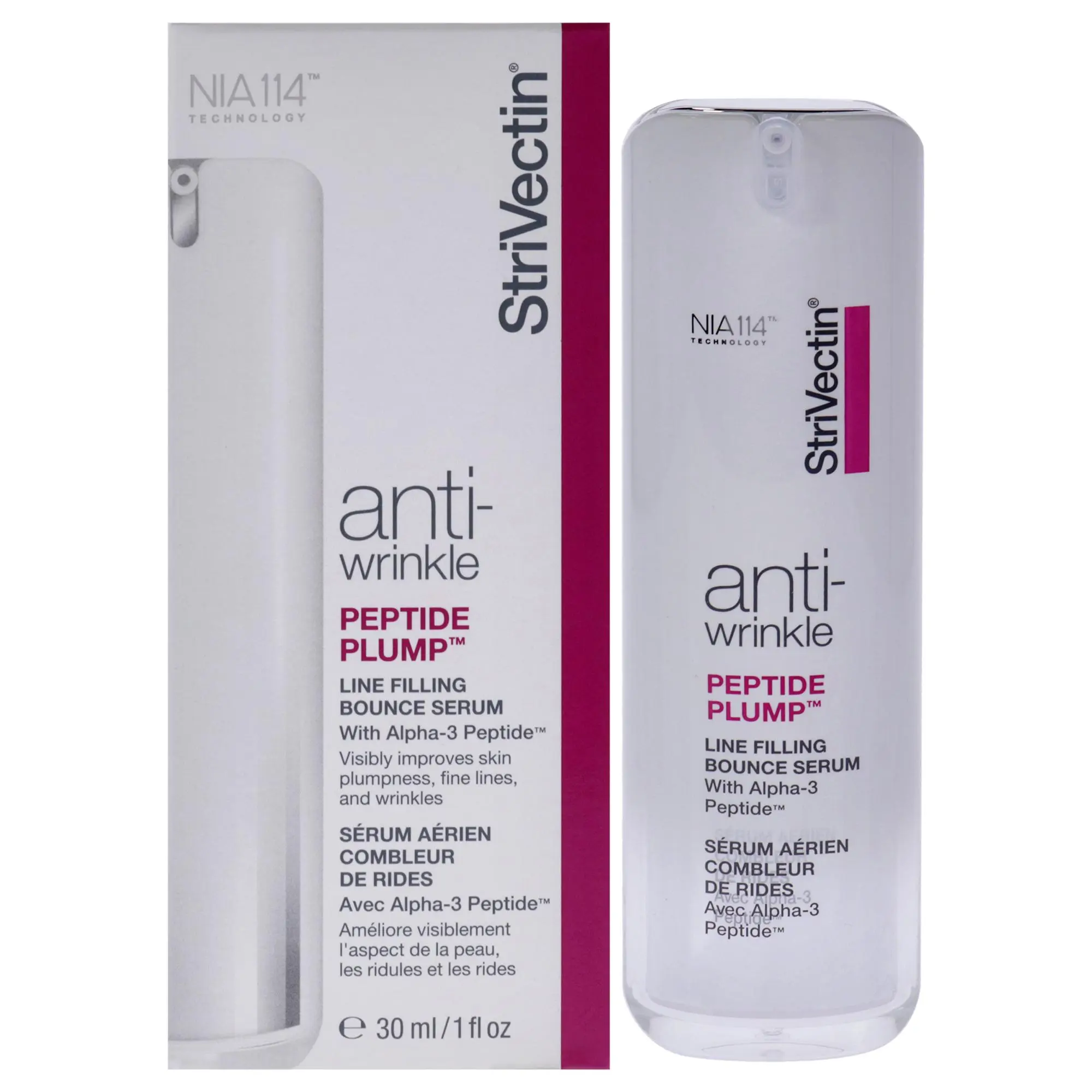 StriVectin Anti-Wrinkle Plumping Peptide Serum - 1oz(30ml) NIA 114™ Technology Skin Care for Women, Daily Application, Lip Plumper, Unisex Beauty & Personal Care Single Item