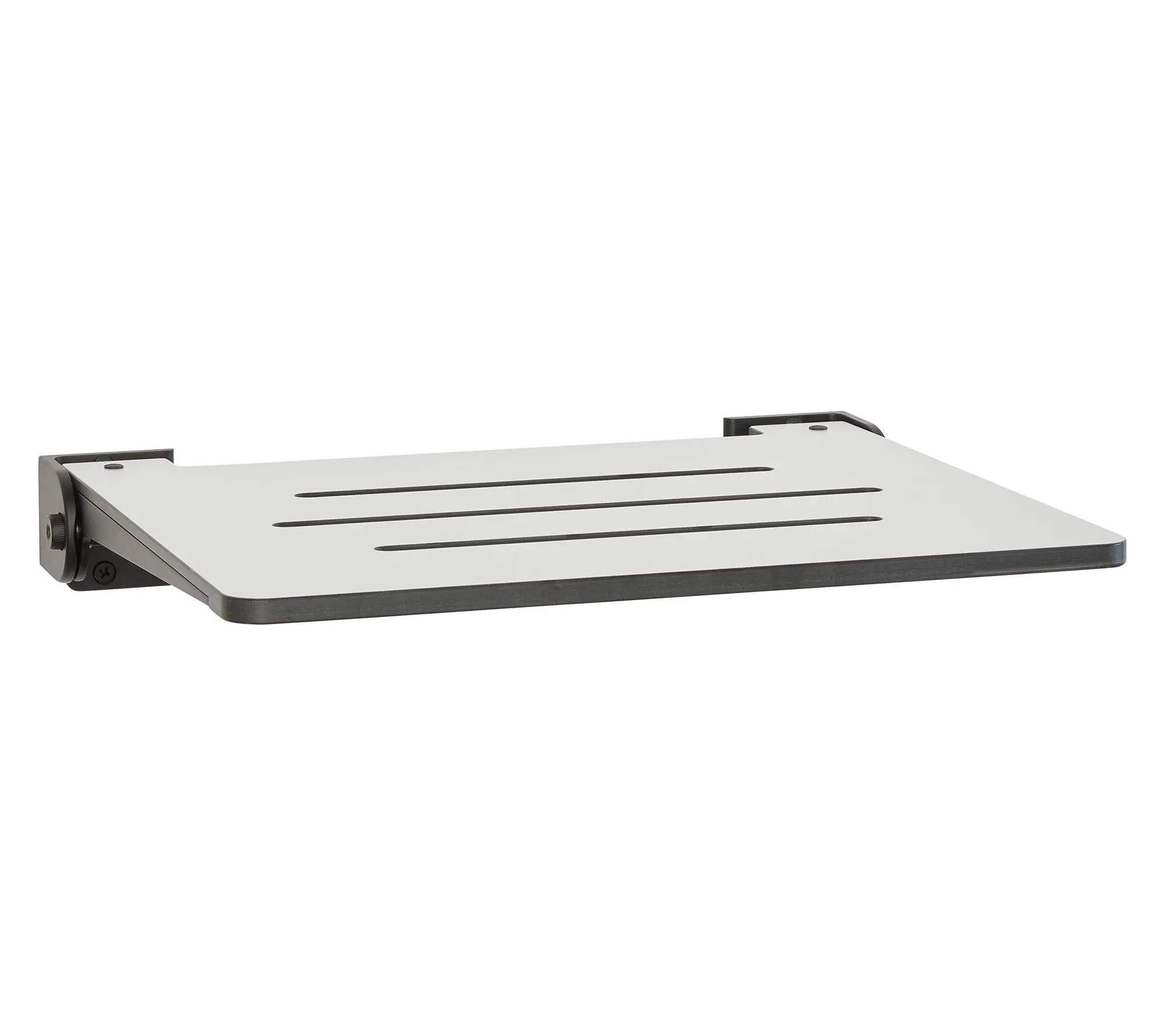 Seachrome 18" Folding Wall Mount Shower Bench Seat, Light Gray