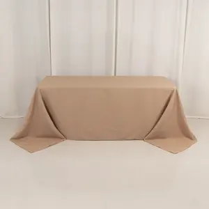 Premium Polyester Rectangle Tablecloth 90"x132" Nude - Seamless 220GSM Wrinkle-Resistant & Durable Fabric