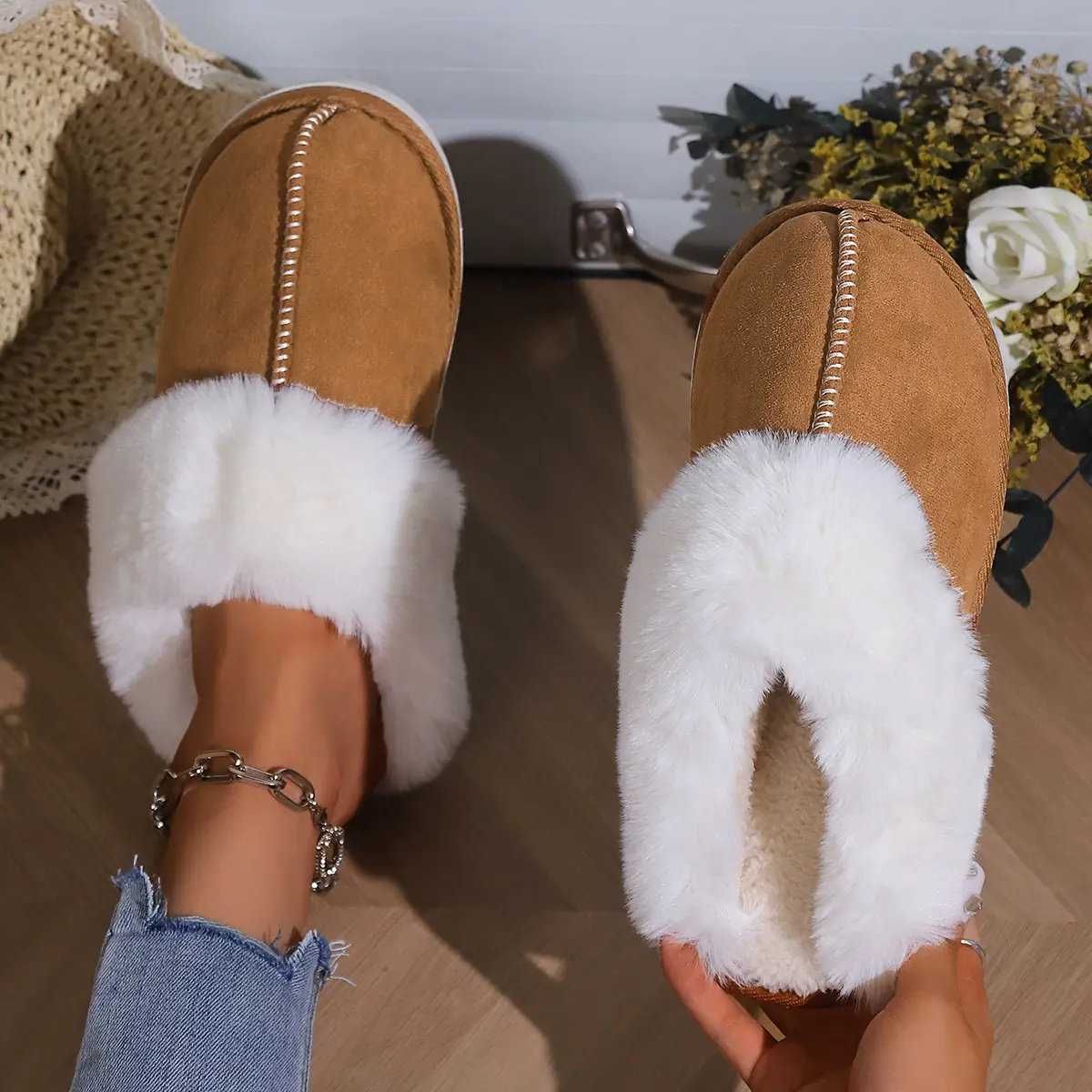 Cozy & Comfy Barefoot Slippers for Women and Men – Indoor Soft House Shoes with Non-Slip Sole, Slip-On Sock Slippers for Bedroom, Home, Travel, Yoga, Lightweight Flip Flop Style