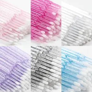 100pcs Crystal Microbrushes Applicators Disposable Microswabs for Eyelash Extensions Micro Wands Spoolie Beauty Cosmetics