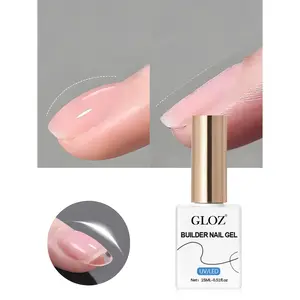 GLOZ 7-in-1 Clear Rubber Base Gel Nail Extension Builder Strengthener Thickening Gel UV LED Nail Glue