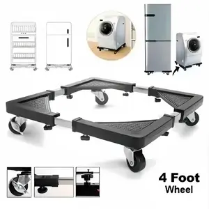 Multifunctional mobile base for washing machines and refrigerators — adjustable, extendable support rods with brake straps; quiet portable cart that ensures transportation stability,summervibes outdoorfun Appliances