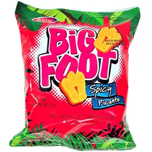 (Pack of 12) Holiday Big Foot, The Giant Cheese Snack, Spicy, 25g