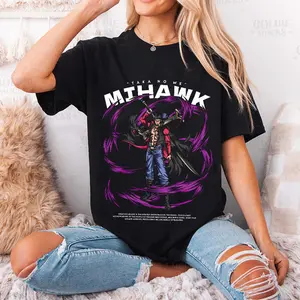 0ne Piece Anime Shirt, Mihawk Graphic Tees, Japanese Art Lover, Manga Gifts
