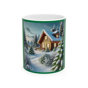 Snowed In Ceramic Mug, Warm Within Winter Coffee Cup, 11oz, 15oz, Gift for Snow Lovers, Cozy Holiday Drinkware, Snowy Day Hot Cocoa Mug,