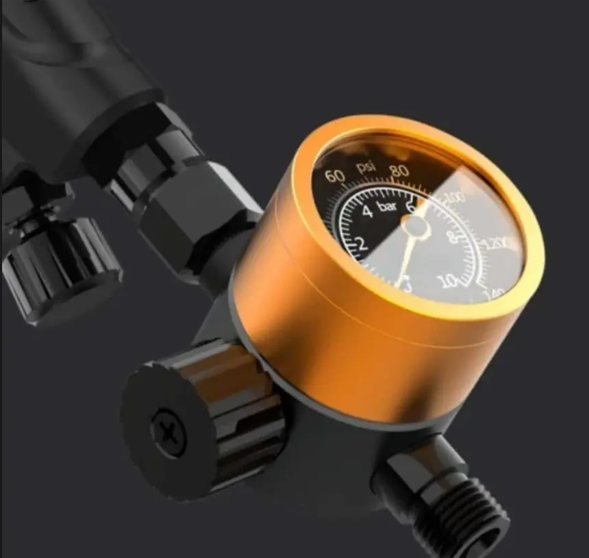 Air Pressure Regulator with Gauge & Water Separator, G1/4" BSP 140 PSI Spray Gun Tool for  rofessional Spray Gun Pressure