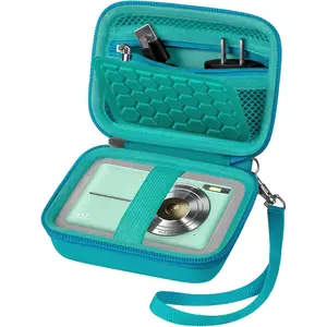 L-PHP010  Carrying & Protective Case for Digital Camera, AbergBest 21 Mega Pixels 2.7" LCD Rechargeable HD/Kodak Pixpro/Canon PowerShot ELPH 180/190 / Sony DSCW800 / DSCW830 Cameras for Travel - Navy Blue
