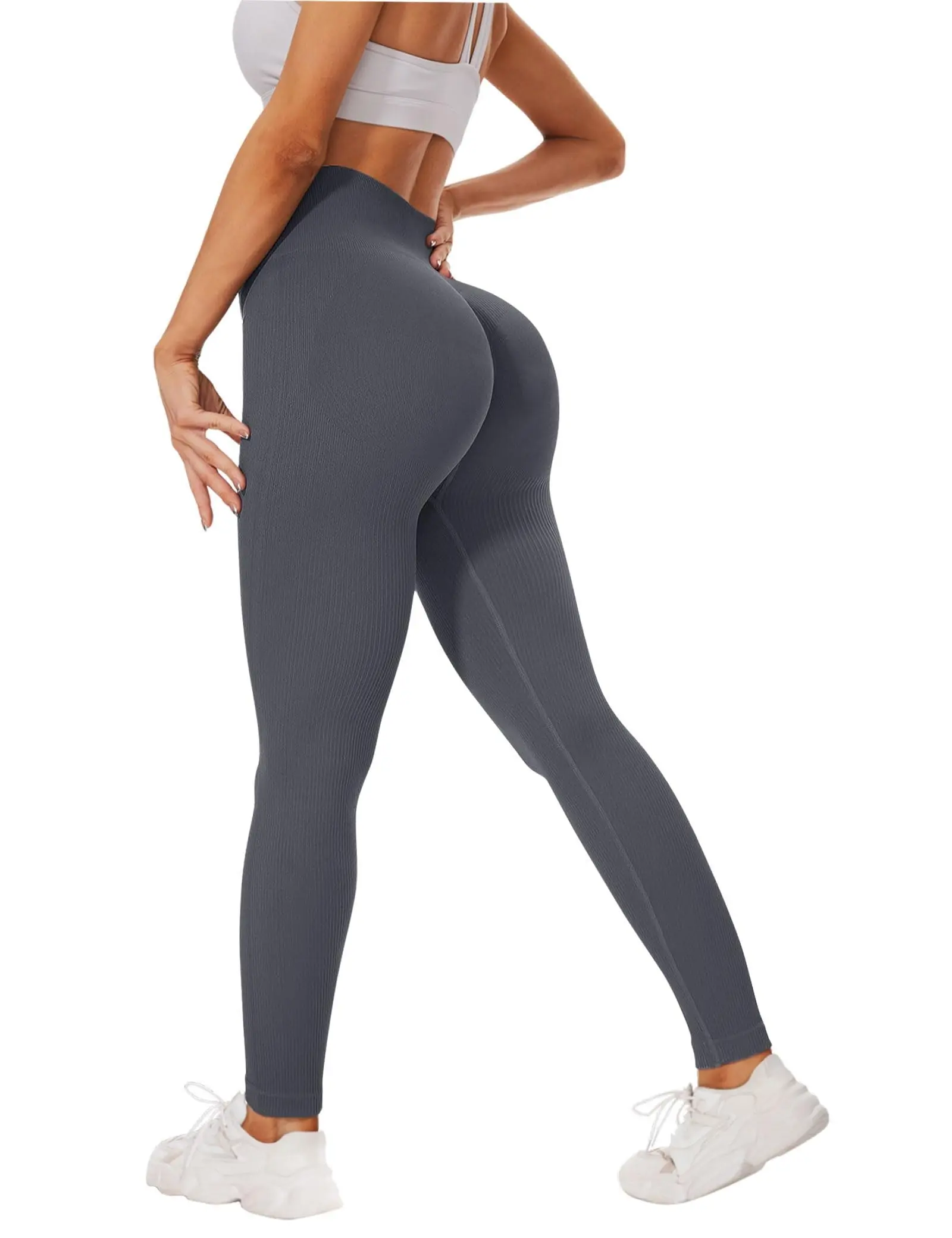 Women's High-Waisted Seamless Cropped Leggings - Abdominal Compression, Tummy Control, Side Seam Pocket, Synthetics, Stretch with Pockets, Activewear Vibes, Sporty Sports Bottoms for Athleisure, Sporty Chic, Abdominal Compression Women's Sports Leggings