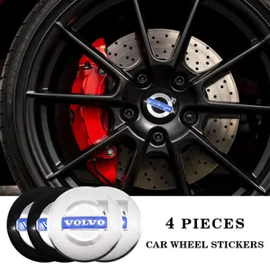 Volvo Car Wheel Center Emblem Cover Set, Decorative Accessories for Xc60/xc90/s90/s60 Models, Exterior Modification Parts, Automobile Decals, Car Stickers, Decal For Cars, Decals For Vehicles