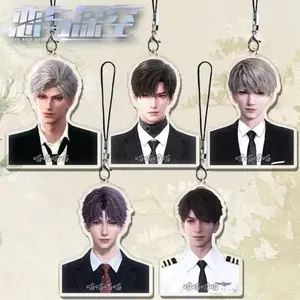 Game Love and Deepspace Acrylic Keychain Xavier Zayne Rafayel Sylus Caleb DIY Pendant Keyring Decorative Accessories Ornament