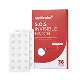 [medicube] S.O.S Invisible Patch | Ultra-Thin Hydrocolloid Patch | Spot Care with Salicylic Acid, Tea Tree Oil | Invisible Cover, Absorbs Gunk, Non-Comedogenic Tested | Korean Skincare, 36 Count