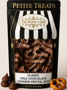 Petite Treats Milk Chocolate Pretzel Bits – 3oz Sweet & Salty Snack by The Dessert Ladies