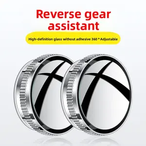 360 Degree Adjustable Suction Cup Blind Spot Mirror Wide Angle Car Rearview Mirror Rear View Assist for Car Parking and Eliminating Blind Spots