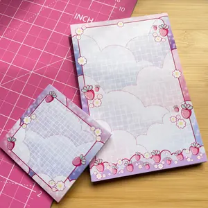Strawberry Memo Pad & Sticky Note Set