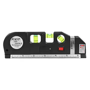 Multi-Function Laser Level with 2.5m Tape Measure - High Precision Cross & Vertical Line Projector, Dual Mode Alignment Tool for Wall Tiling, Construction & Home Renovation - Engineering-Grade Calibration System