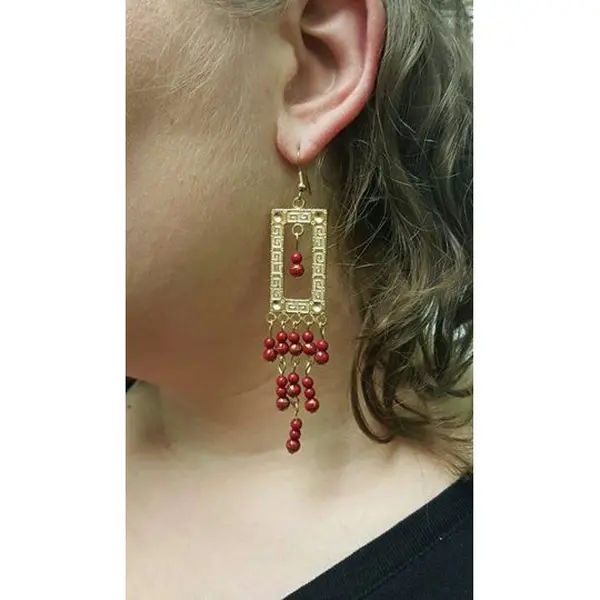 Aztec Attitude - Red Earrings - Paparazzi