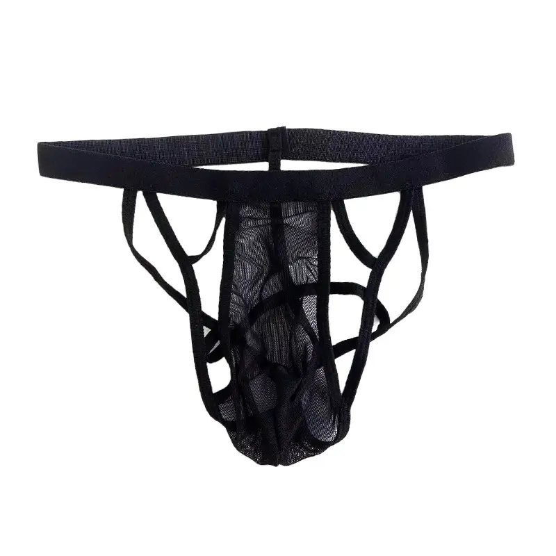 Men's Silk Mesh G-String Briefs - Breathable Fabric, Comfortable Waistband, Bikini Thong Style, Ideal Gift for Boyfriends (Menswear Underwear), See Through