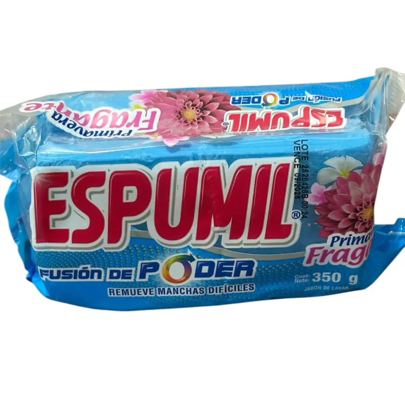 Espumil Fusion de Poder Laundry Bar Soap with Fabric Softener Added 350g Removes Stains Effectively