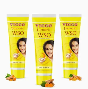 Turmeric WSO Vanishing Cream 70 Year Legacy of Ayurveda, with Turmeric for Daily Skincare, Lightweight Formula, Vegan, 100% Natural – 2.82 oz (3 Pack)