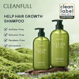 CLEANFULL Anti Hair Loss Gentle Shampoo for Sensitive Skin, Oil Control, Hydrating, Herbal Essence 1% Caffeine Coconut Oil Conditioning Restorative 10.1 fl oz 16.9 fl oz SpringStatements