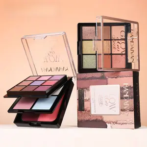 3-Tier All-in-One Cosmetic Makeup Palette - Features Long-Lasting & Blendable Eyeshadows, Highlighter and Blush for a Complete Face & Eye Look