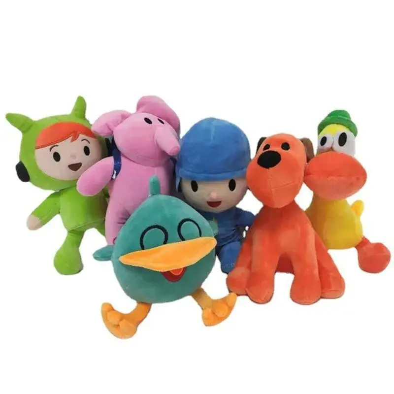 Hot Pocoyo Plush Doll Kawaii Little P Youyou Peluche Barto Duck Puppy Lula Ellie Elephant Plush Toys Children's Toys..