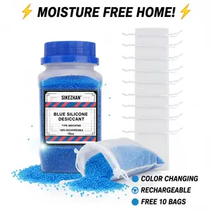 18oz Blue Color Changing Silicone Beads, Reusable Desiccant, Net Bags, Ideal for 3D Printing, Cameras, Electronics, Flowers, Jewelry Protection