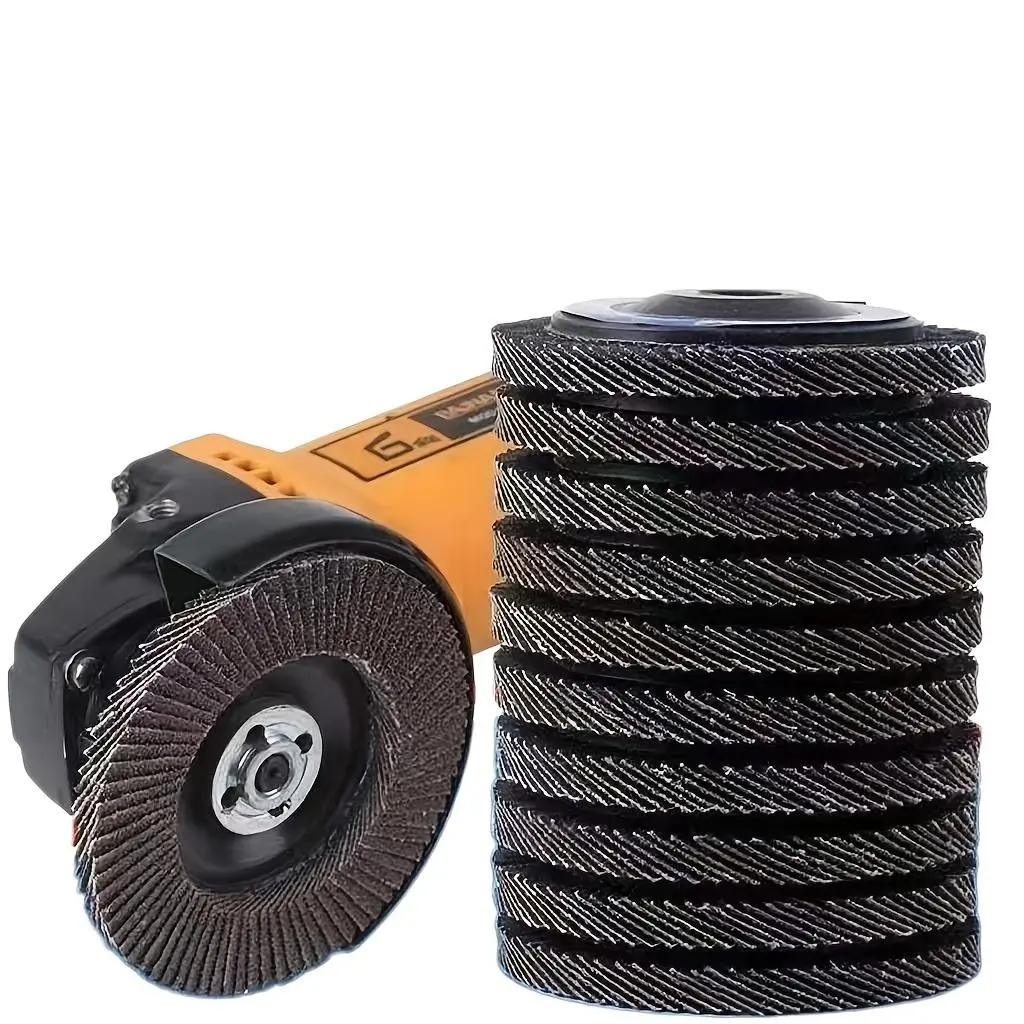 4 Inch Flap Disc 10PCS, 60 80 120 Grit Optional, Angle Grinder Wheel for Metal Stainless Steel Weld Rust Removal Polishing, Long Life No Burn wax car