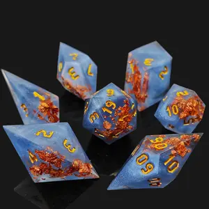 7 Crystal Pieces Dungeons & Dragons Dice Set, Multi-Faced D4-D20 Dice for Tabletop Games, Ideal Gift for Birthdays and Holidays
