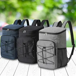 Large Capacity Insulated Backpack, Insulated Cooler Lunch Bag for Camping, Picnic and Travel, Multiple Compartments and Adjustable Straps