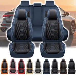 13PCS For Kia Cadenza 2014-2020/ Forte 2010-2023/ K5 2021-2023/ K900 2015-2020/ Niro 2017-2023/ Optima 2002-2020/ Rio 2013-2023/ Soul 2010-2019/ Sportage 2009-2023 Car Seat Covers, Soft Touch Premium Napa PU Leather Full Set Seat Cushion Protector Pad Mat