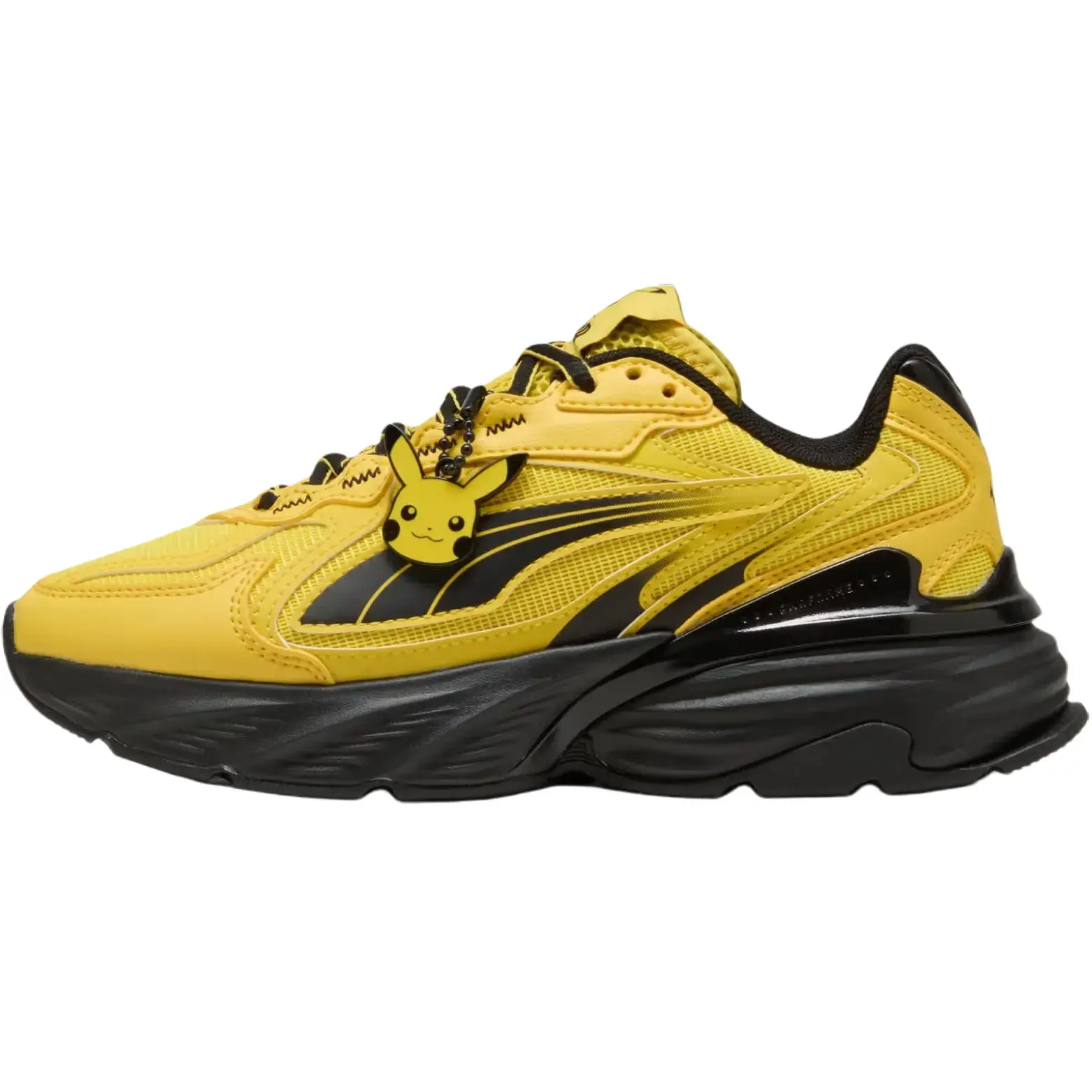 Women's Puma Fade x Pokémon 'Pikachu' Lightweight Comfortable Sports Sneakers, Youth Big Kid Sizing, Ideal for Casual Outfits