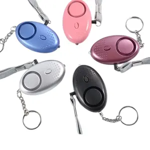 Portable Mini Flashlight and Sirens Set of 5 in 5 Different Colors with Keychain Attachment Ideal for Women and Children Safety