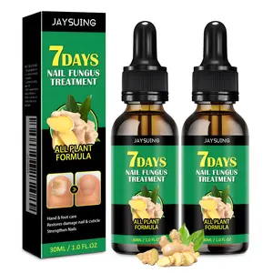 Ginger Nail Treatment Extra Strength(2Pcs) – Nail Solution for Thick, Brittle & Discolored Nails – Undecylenic Acid & Ginger Extract, Toe and Fingernail Support, Vegan & Cruelty-Free