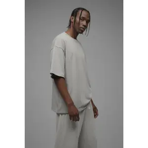 410 Oversized Fleece Tee - Heather Grey