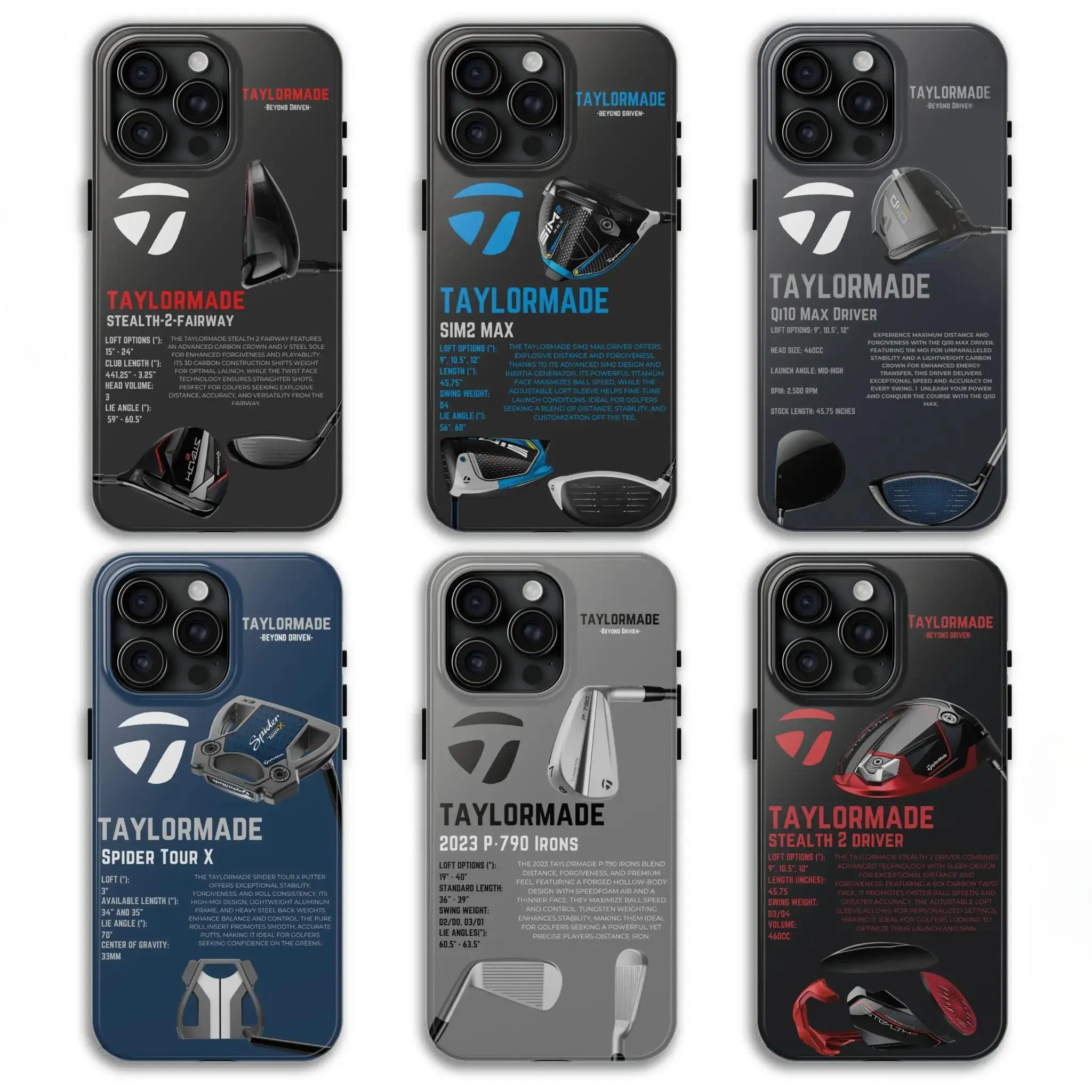 TaylorMade Golf Phone Case – Golf Club-Style Protective Case – Golf-Themed Gift – Compatible for iPhone17 ProMax /16/15/14/13/12/11 Plus for Samsung phones,