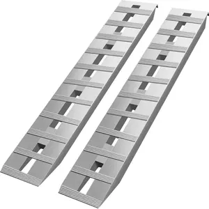 【fathersdaygift】VEVOR 60'' x 12'' Aluminum Truck Trailer Ramps6000LBS/8000LBS Total CapacityBeavertail Hook End1 Pair (2 Ramps), Vehicle Accessories