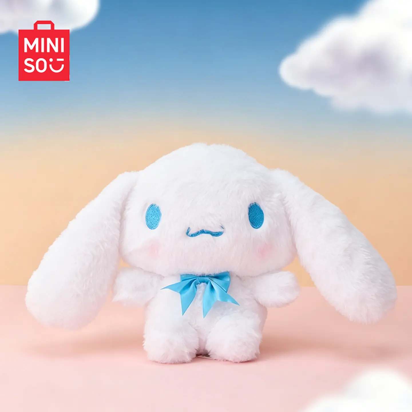 MINISO SR Cinnamoroll Cute Plush Doll, Soft Fluffy Puppy Stuffed Toy. Comfortable Touch, Exquisite Cute Appearance, Suitable for Bedroom Decoration. Lovely Play Toy and Sweet Gift for Girls and SR Fans. summerwins