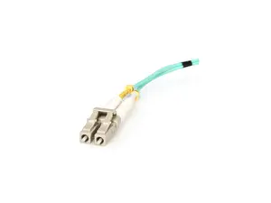 Unirise Fiber Optic Patch Cable, LC-LC, 50 125 Gigabit Multimode Duplex, Aqua, 4M