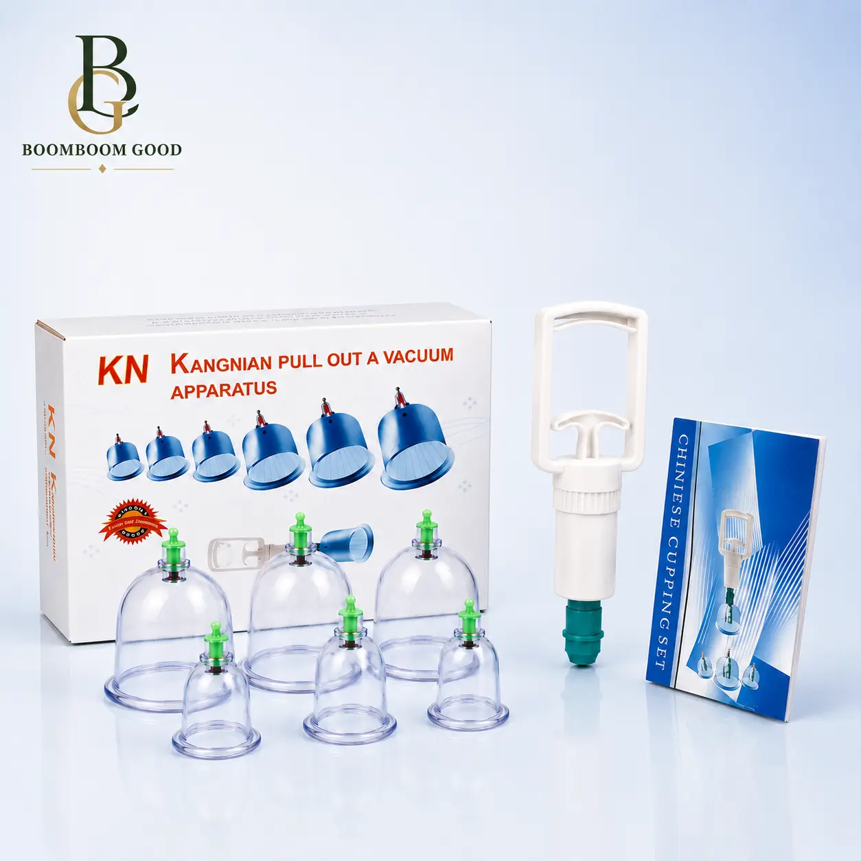 6-Piece Vacuum Cupping Massage Cup Set with Manual HandPump, Massage Tool for Muscle Soreness Relief & Full BodyRelaxation