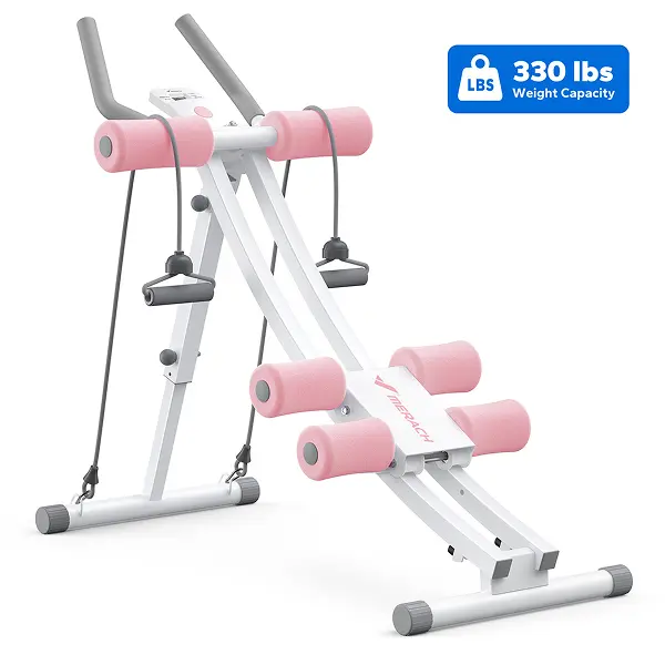 【Live Only】Special Link for Flash Sale Merach Dual Track Adjustable Ab Trainer Machine with LCD Monitor,  Core & Waist Shaper at Home Gym for Women,  Foldable Exercise Machine for abs, Arm, Leg, Buttocks Shaper, Workout Equipment Summervibes