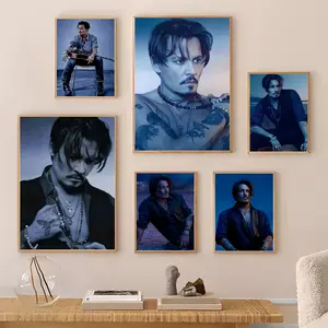 J-Johnny D-Depp Painting Calligraphy Gallery-Quality Canvas Wall Art Poster | Waterproof & Fade-Resistant | Minimalist Unframed Design | Living Room, Bedroom & Office Decor | Multiple Sizes | Holiday gifts