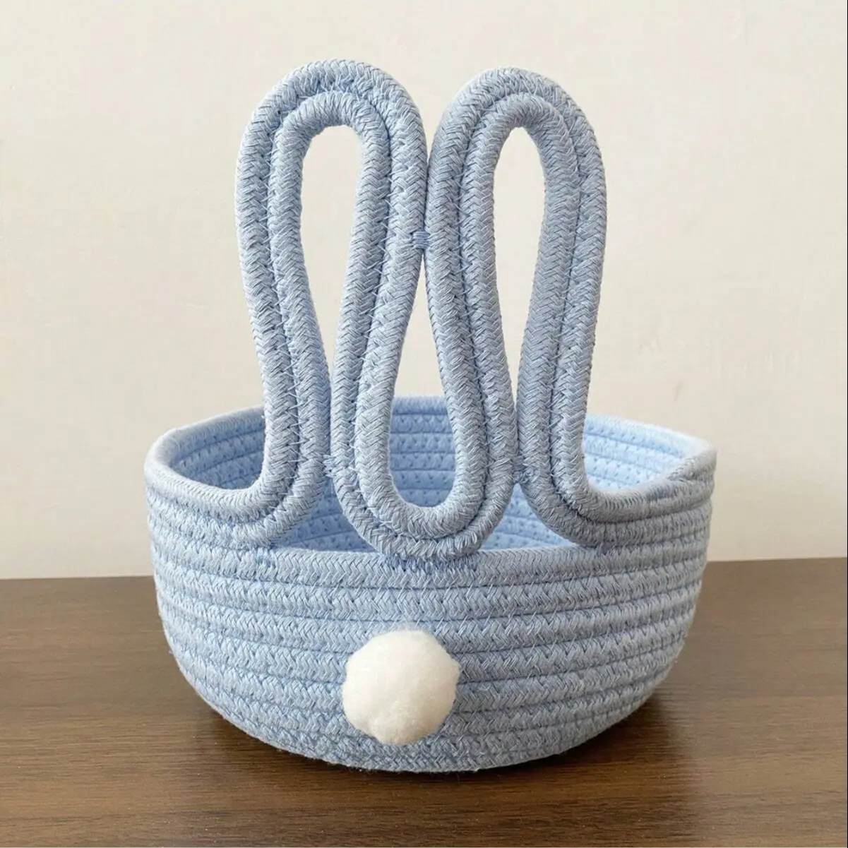 Cartoon Fun Rabbit Storage Basket, New Organizer Bin, Cosmetic Snack Key Holder, Easter Bunny Storage Basket, 1pc