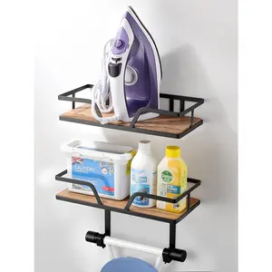 Ironing Board Holder Wall Mounted Iron Holder Hanger for Laundry Room Organization