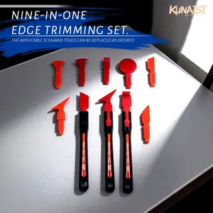 Professional PPF & Vinyl Wrap Tool Kit, 3PCS Heat Resistant POM Squeegee Set with 7 Replacement Heads for Window Tint Installation
