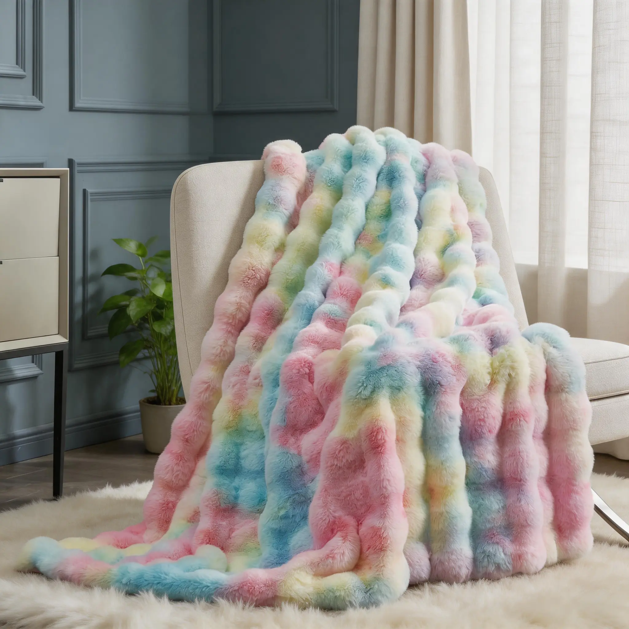 H&D Plush Blanket, Soft Double-Sided Cozy Decorative Blanket for Couch, Sofa, Bed and Bedroom, Multiple Sizes and Colors
