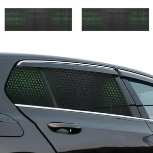 2pcs Car Side Window Perforated Stickers Honeycomb Vinyl Stickers DIY Car Window Honeycomb Image Stickers Decal For Cars