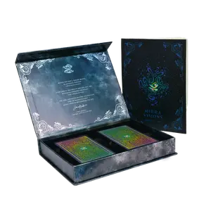 Mirra Visions 2nd Edition Tarot & Oracle Deck - 78 Lenticular Cards with Iridescent Accents & 56-Page Guidebook - Collectible Iridescent Finish Box