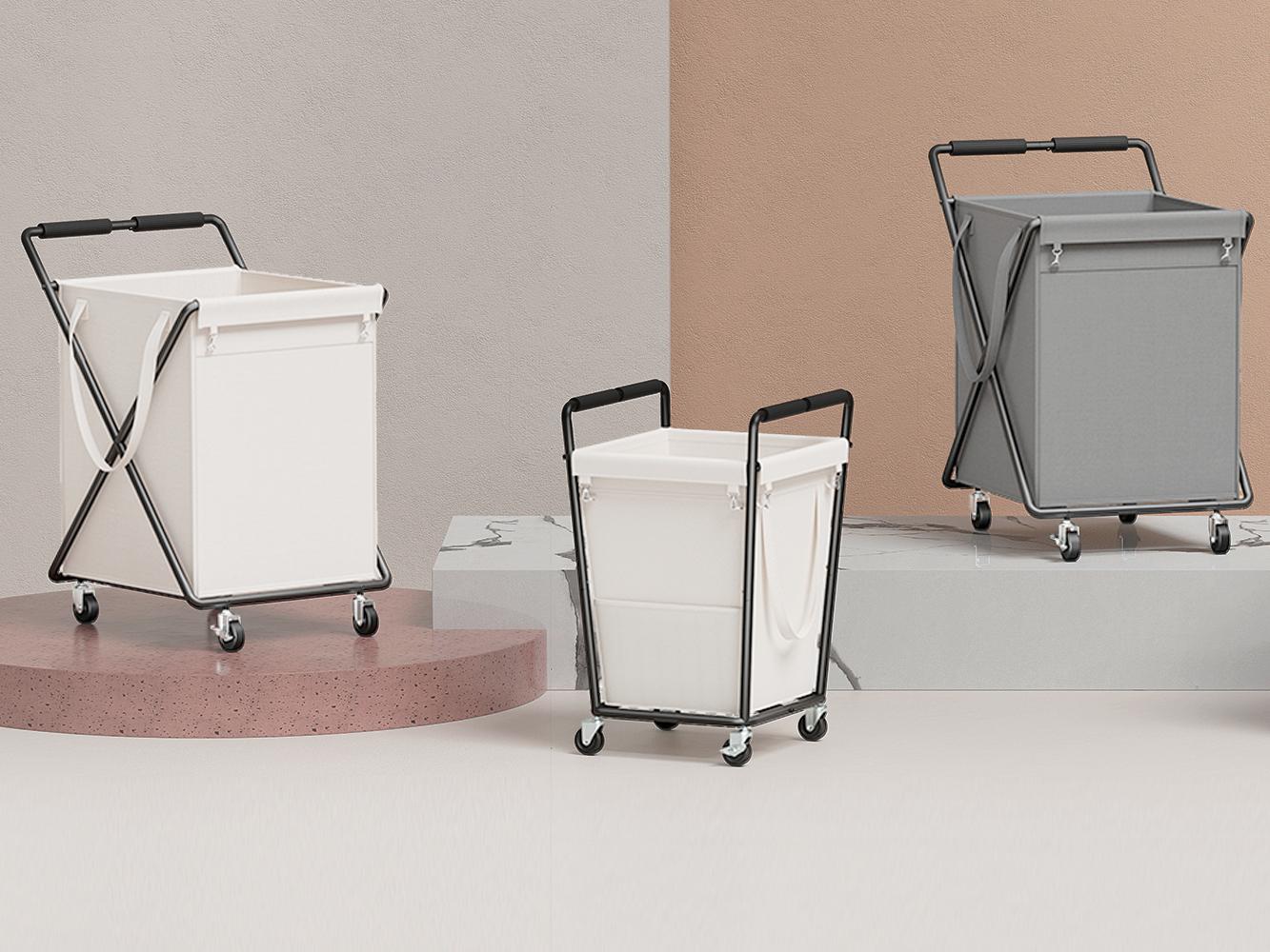 【Sturdy & Smooth】Raybee 170L/45 Gallons Laundry Basket With Wheels & Laundry Detergent Pocket,SUPER LARGE Laundry Hamper for Home & Laundryroom,Help you stay away from unpleasant sweat odors,Smooth like Chocolate,EZ Assemble